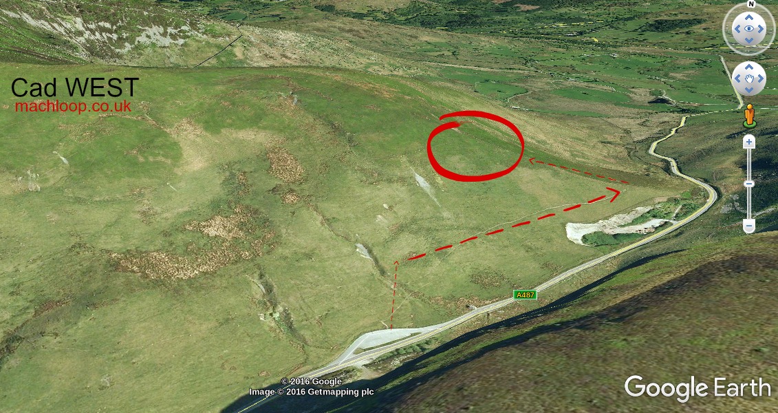 Level-pass view from Cad West of a military aircraft transiting the Mach Loop at near eye level through the Welsh valley